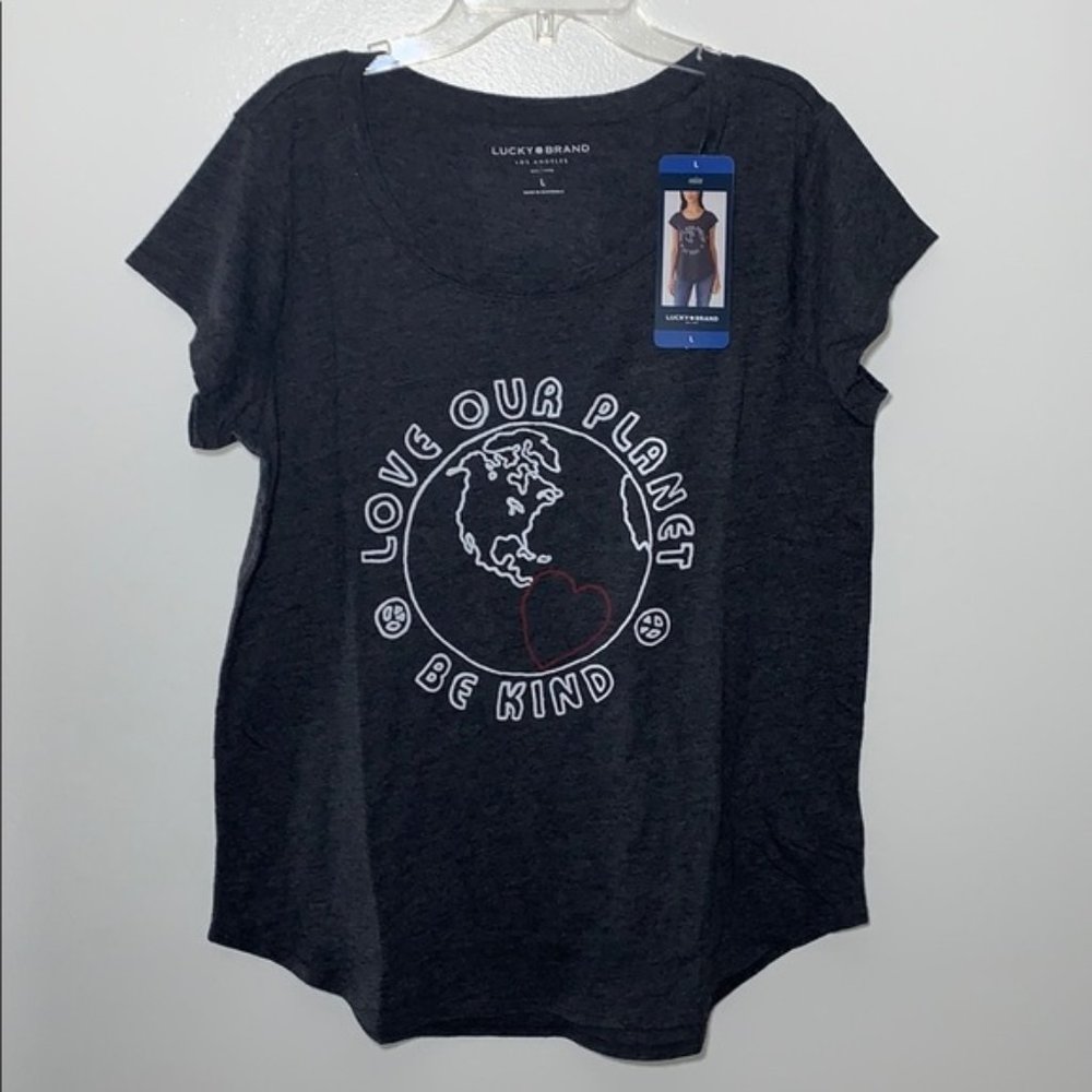NEW Lucky Brand Ladies’ Graphic Printed Tee, Black